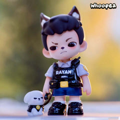 Rayan Wolf Warriors PVC Figure, Hanging Card