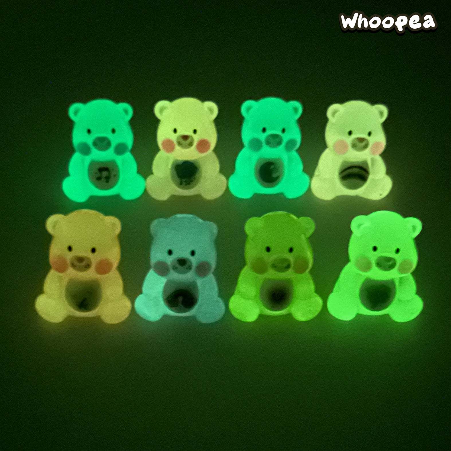 Luminous Care Bear Collection, Mini Figures, 8 colors