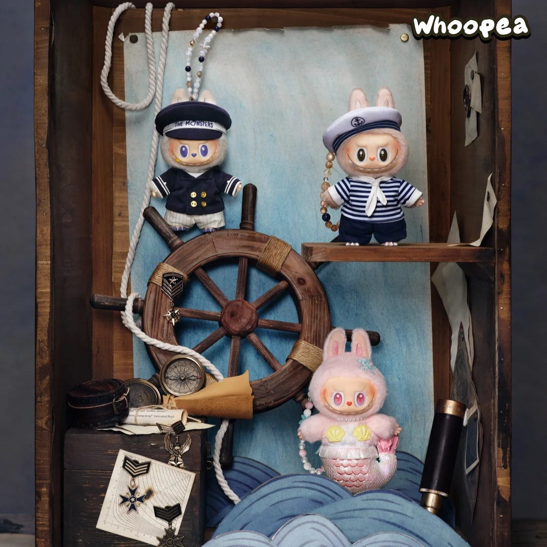 POP MART The Monsters De Vliegende LABUBU Series Sailor Vinyl Plush Hanging Card, POP LAND Exclusive