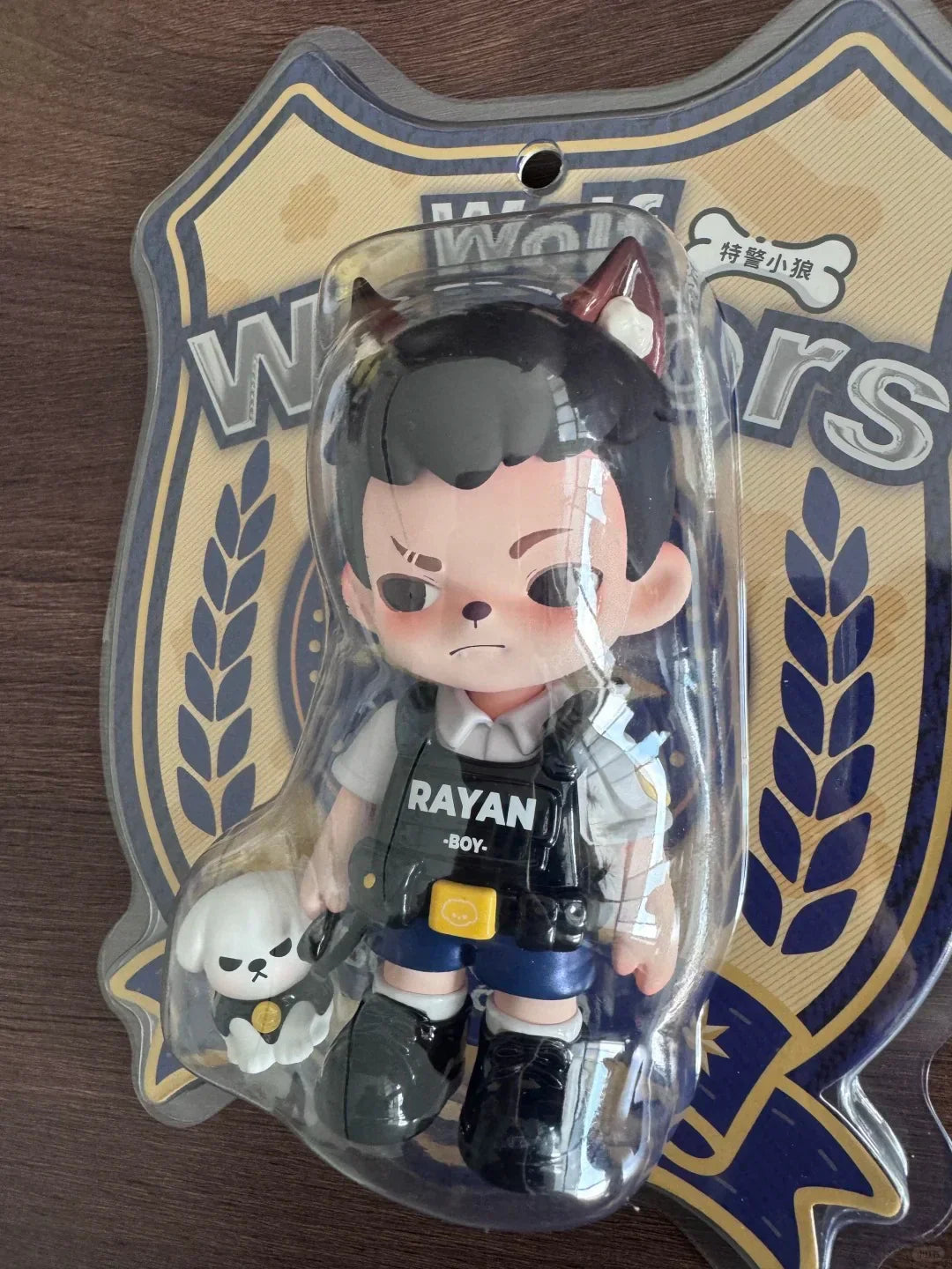 Rayan Wolf Warriors PVC Figure, Hanging Card