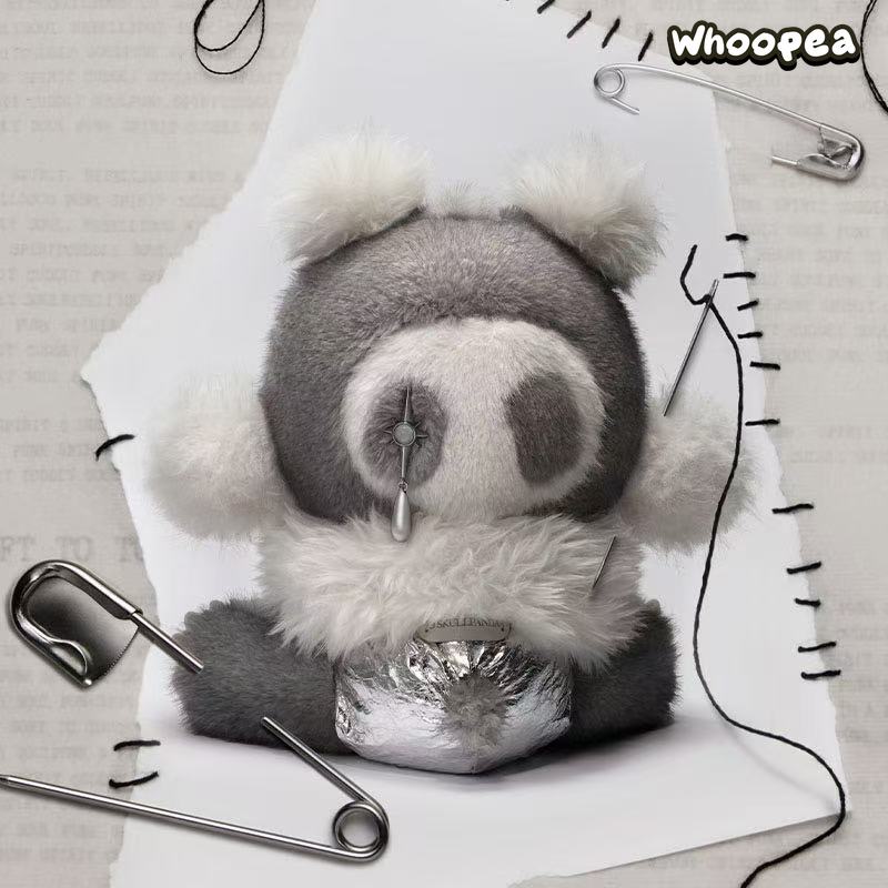 POP MART θ SKULLPANDA Punk Panda Plush Doll