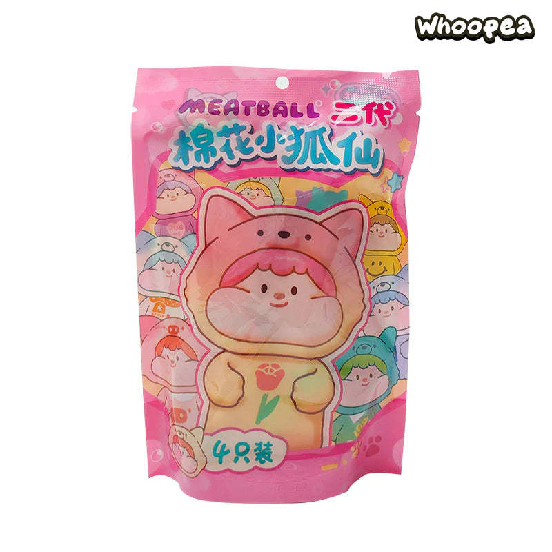 Meatball Cotton Fox Fairy Mini Beans Series PVC Figures, Blind Bag
