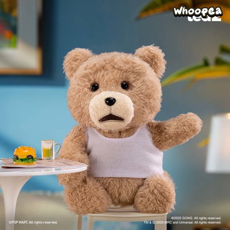POP MART Ted2 Bear  Plush Pendant Action Figures, Blind Box