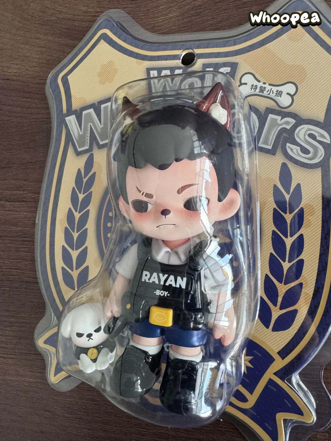 Rayan Wolf Warriors PVC Figure, Hanging Card